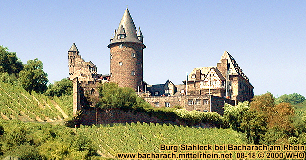 Burg Stahleck bei Bacharach am Rhein © WHO, 19. August 2000